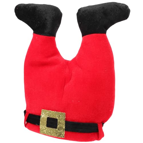 Alipis Weihnachtsmütze Santa Hosenhut aus Weichem Bequemer Wärmender Partyhut für Erwachsene Lustiges Weihnachtskostüm und Festliches Fotoshooting Zubehör von Alipis