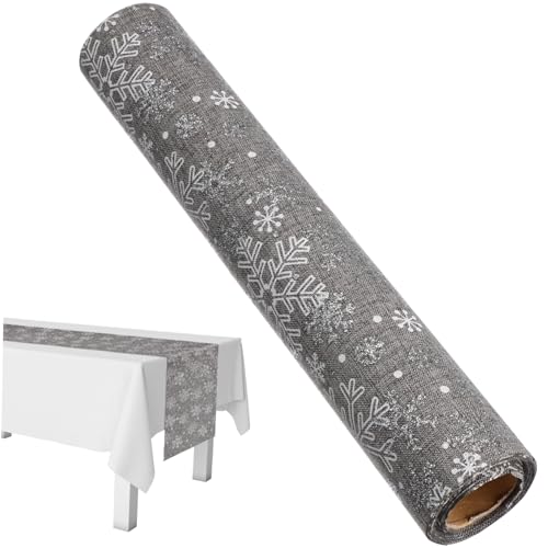 Alipis Weihnachtstischdecke Bedruckt mit Schneeflockenmotiv Festlicher Tischläufer für Buffet Garten und Esszimmer Waschbar Strapazierfähiger Dekostoff für Party und Restaurant Alipis Weihnachtstischdecke Bedruckt mit Schneeflockenmotiv Festlicher Tischläufer für Buffet Garten und Esszimmer Waschbar Strapazierfähiger Dekostoff für Party und Restaurant von Alipis