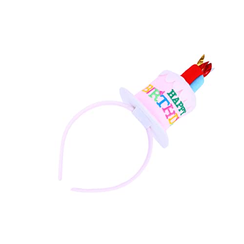 Alipis Kuchenkerzen-kopfbedeckung Partyhüte Für Kinder Geburtstagshut Kuchenkerzenhut Geburtstagskerzen-haarband Geburtstagsmützen Für Kinder Kinderhüte Rosa Partyhut Erwachsener von Alipis
