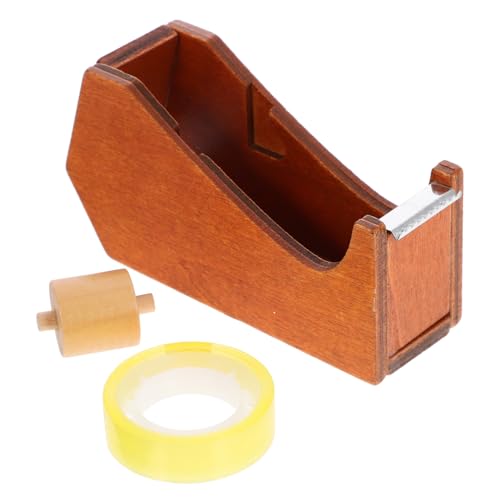 Tierförmiger Holz Klebebandspender mit Cutter Tragbarer Tape Dispenser für Büro Zuhause Multifunktionale Lösung zur Einfachen Handhabung von Klebeband Wal Design von Alipis