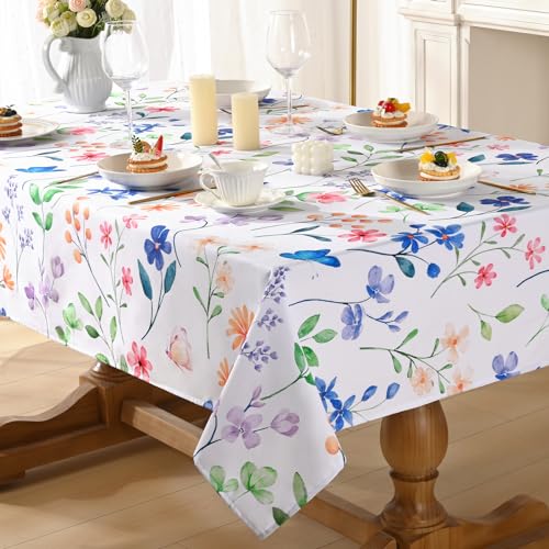 Alishomtll Blumen Tischdecke, Frühling Sommer Garten Laub Tischtuch, Outdoor Wasserdicht Abwaschbar Tischdecken, Küche Wohnzimmer Polyester Tischwäsche, Picknick Party Dekoration, 140x240cm Alishomtll Blumen Tischdecke, Frühling Sommer Garten Laub Tischtuch, Outdoor Wasserdicht Abwaschbar Tischdecken, Küche Wohnzimmer Polyester Tischwäsche, Picknick Party Dekoration, 140x240cm von Alishomtll