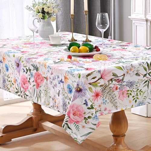 Alishomtll Tischdecke, wasserdicht, verdickte Polyester-Tischdecke, waschbar, rechteckig, für Küche, Esszimmer, Wohnzimmer, Gartenparty, Dekoration, 130 x 220 cm Alishomtll Tischdecke, wasserdicht, verdickte Polyester-Tischdecke, waschbar, rechteckig, für Küche, Esszimmer, Wohnzimmer, Gartenparty, Dekoration, 130 x 220 cm von Alishomtll