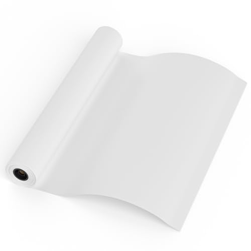 Plotterpapier Rolle, 80g 610mm x 50M 2 Zoll Kern, weißes Hochwertiges Papierrolle, Inkjet Plotter gestrichenes Universalpapier, für CAD-Ausdrucke/Baupläne/Zeichnungen Poster von Alitamei
