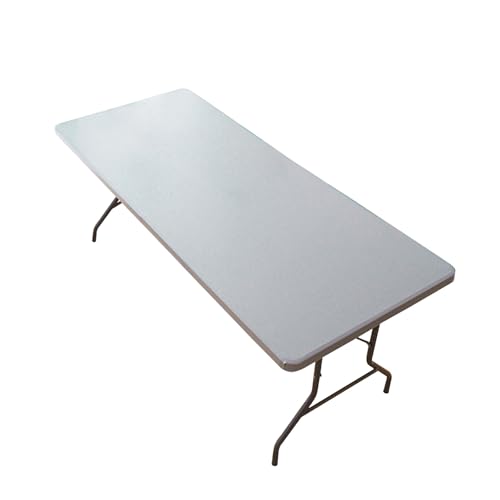 Aliuciku Rechteckige Tischdecke, Elastische wasserdichte Tischdeckenabdeckung Abwischbar für Familie Campingplätze(Gray,244x76cm) von Aliuciku