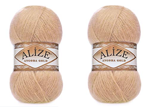 20 % Wolle, 80 % Acryl, weiches Garn, Alize, Angora, Goldgarn, Häkeln, 200 g, 1204 m, Spitze, Handstricken, türkisches Garn (95 Kamel) von Alize