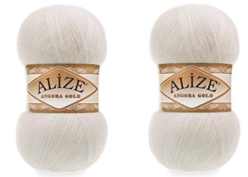 20 % Wolle, 80 % Acryl, weiches Garn, Alize, Angora, Goldfaden, Häkeln, 200 g, 1204 m, Spitze, Handstricken, türkisches Garn (450 Perlen) von Alize