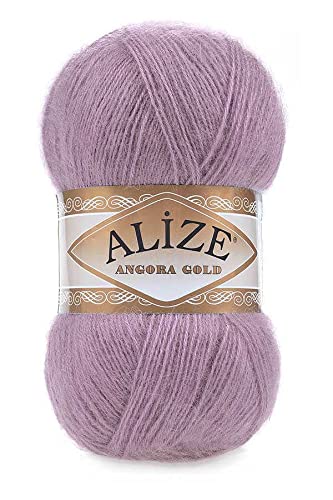 20 % Wolle, 80 % Acryl, weiches Garn Alize Angora Goldfaden, Häkelpackung von 2 Knäueln, 200 g, 1204 m, Spitze, Handstrickgarn, türkisches Garn (312 Stück) von Alize