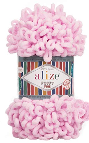 Alize Puffy feine Babydecke, kleine Schlaufen, 100 % Micropolyester, weiches Garn, 400 g, 194 - Hellrosa Alize Puffy feine Babydecke, kleine Schlaufen, 100 % Micropolyester, weiches Garn, 400 g, 194 - Hellrosa von Alize