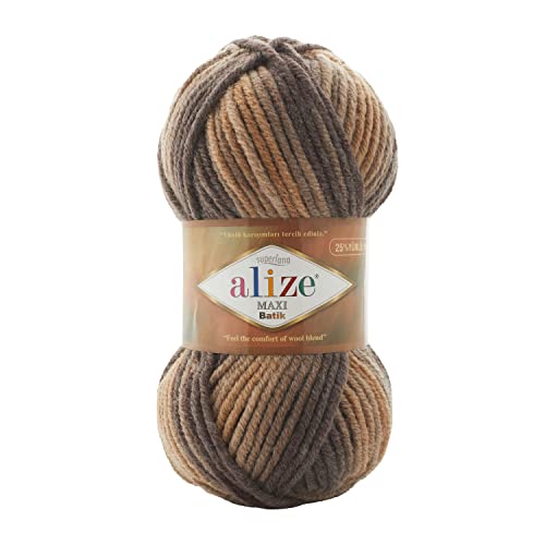Alize SuperLana Maxi Batik 25% Wolle 75% Acryl je Knäuel 100g 100m Lot von 4 Knäuel - 7800 Alize SuperLana Maxi Batik 25% Wolle 75% Acryl je Knäuel 100g 100m Lot von 4 Knäuel - 7800 von Alize