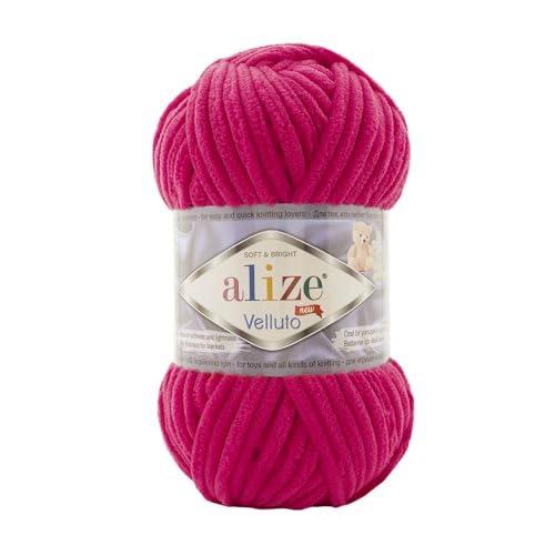 Alize Velluto 100% MicroPolyester Baby Blanket Garn Lot of 5 skn 340 m 500 Gramm, Garngewicht: Super Bulky (Begonville 798) von Alize