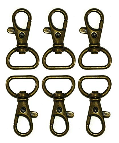 ALL in ONE Karabinerhaken mit D-Ring, Antik-Bronze, drehbar, für Schmuckherstellung, 20 Stück von All In One