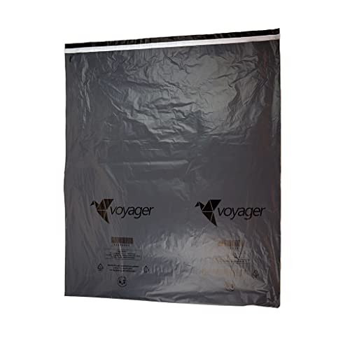 Voyager Versandtaschen, Grau, 30% Regran, 860 mm x 1000 mm + 40 mm Lippe, mit Dauerwellenstreifen, 150 Stück von All Pack