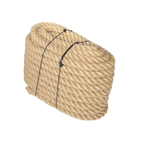 Natur Jutenseil - 15-25m -Verschiedene Stärken - Starkes Juteseil für Garten - Deko - Basteln - Outdoor - DIY und Heimwerkerprojekte - Handlaufseil - Schiffstau (25, 10 mm) von All4All