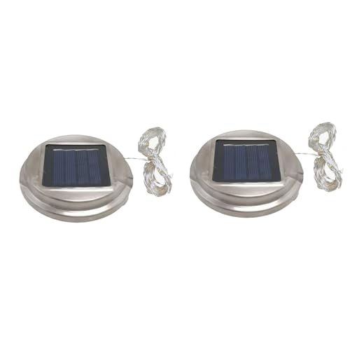 Allayu 5 cm Solar Ersatzaufsätze für Gartenleuchten, wasserdichte Ersatz Solarmodule für Gartenleuchten, ABS LED Lichterkette, 20 farbige Lichter (1) von Allayu