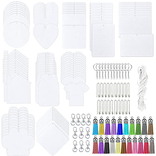 Allazone 160 Stück Sublimations Blätter, 100 Stück 10 Gestalten Sublimation Blanko Filz Lufterfrischer Blätter mit Seil, Quaste, Wellenperlenkette für Den Heimgebrauch und Die Dekoration (10 Shapes) Allazone 160 Stück Sublimations Blätter, 100 Stück 10 Gestalten Sublimation Blanko Filz Lufterfrischer Blätter mit Seil, Quaste, Wellenperlenkette für Den Heimgebrauch und Die Dekoration (10 Shapes) von Allazone