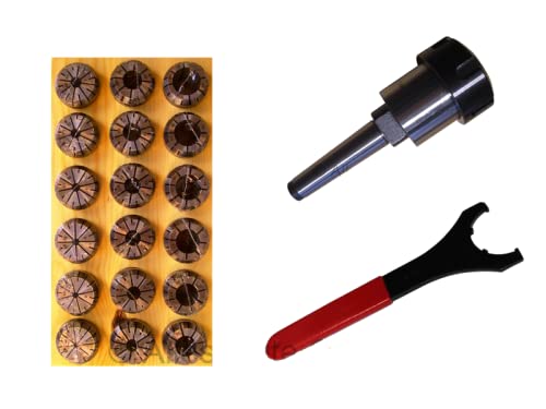 Spannzangenfutter MK2 M10 DIN228A ER32 + ER32 470E Spannzangen-Set HL (18 St.) + Schlüssel UM von Alles Gute Online