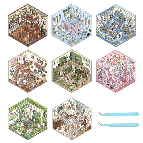 3D Sticker 8 Set, DIY Miniature House, DIY Aufkleber, Sticker Scenes Selbermachen von Supermarkt, Café, Restaurant, Cute Scene Stickers, 3D Aufkleber für Erwachsene und Kinder Geburtstagsgeschenk 3D Sticker 8 Set, DIY Miniature House, DIY Aufkleber, Sticker Scenes Selbermachen von Supermarkt, Café, Restaurant, Cute Scene Stickers, 3D Aufkleber für Erwachsene und Kinder Geburtstagsgeschenk von Alleshelfer