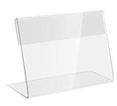 Acryl Etikettenhalter, 30 Stück, Tisch-Preisschilder, Transparente Aufsteller für Visitenkarten, Buffet und Supermarkt (10 x 7 cm) von Alleshelfer