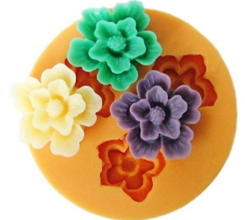 Allforhome 3 Mulden, 2 cm, Mini-Blume, Silikon, Zucker, Harz, Basteln, Basteln, Fondant, Kuchendekoration Allforhome 3 Mulden, 2 cm, Mini-Blume, Silikon, Zucker, Harz, Basteln, Basteln, Fondant, Kuchendekoration von Allforhome