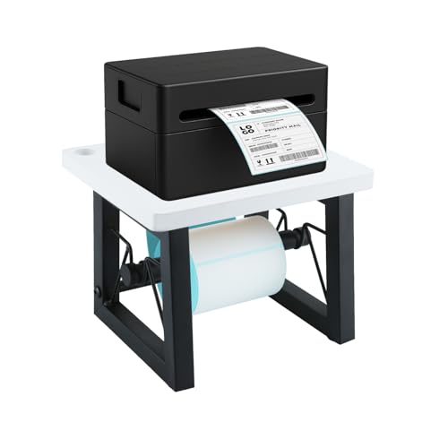 Etikettenhalter für Rollen und Fächerfalz-Etiketten, Holz-Thermo-Etikettenrollenhalter für Desktop-Kleindrucker, Thermo-Versand-Etikettendrucker-Ständer für Zuhause, Büro, Garage, Geschäft (weiß) Etikettenhalter für Rollen und Fächerfalz-Etiketten, Holz-Thermo-Etikettenrollenhalter für Desktop-Kleindrucker, Thermo-Versand-Etikettendrucker-Ständer für Zuhause, Büro, Garage, Geschäft (weiß) von Allhercom