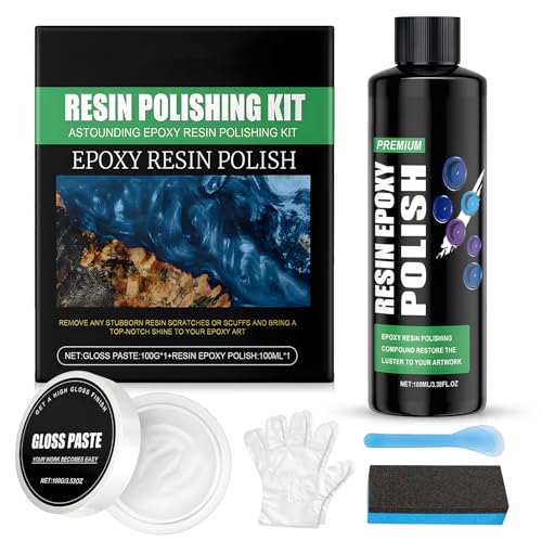 Polierpaste Epoxidharz, Polierpaste, Epoxidharz Schleifen und Polieren, Enthält Schleifflüssigkeit, Enthält polierpaste, Aufheller und Passende Werkzeuge, Geeignet für Möbeltische aus epoxidharz Polierpaste Epoxidharz, Polierpaste, Epoxidharz Schleifen und Polieren, Enthält Schleifflüssigkeit, Enthält polierpaste, Aufheller und Passende Werkzeuge, Geeignet für Möbeltische aus epoxidharz von AllisWay