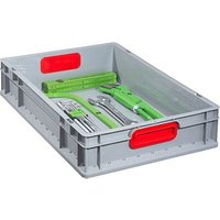 Allit ProfiPlus Eurobox grau, rot 40,0 x 60,0 x 12,0 cm von Allit