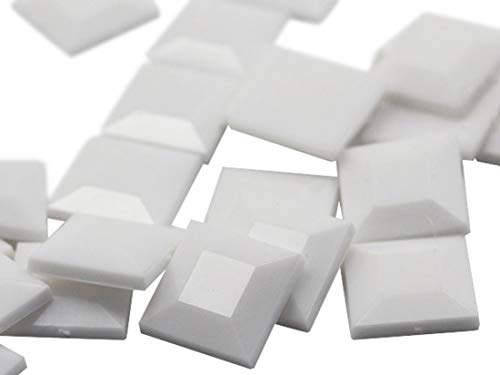 15mm White Chalk .WHT Flat Back Square Acrylic Jewels Pro Grade - 30 Pieces by Allstarco 15mm White Chalk .WHT Flat Back Square Acrylic Jewels Pro Grade - 30 Pieces by Allstarco von Allstarco