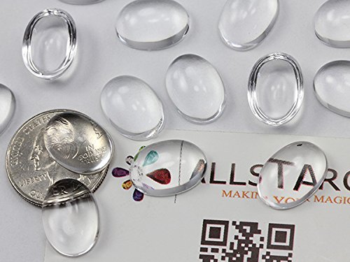 18 x 13 mm oval klar Acryl Cabochons hochwertigem Pro Grade – 50 Stück 18 x 13 mm oval klar Acryl Cabochons hochwertigem Pro Grade – 50 Stück von Allstarco