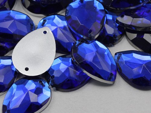 18x13mm Sapphire CH09 Teardrop Flat Back Sew On Beads for Crafts - 50 Pieces by KraftGenius 18x13mm Sapphire CH09 Teardrop Flat Back Sew On Beads for Crafts - 50 Pieces by KraftGenius von Allstarco