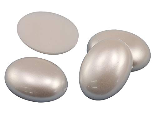 40 x 30 mm große ovale Acryl-Cabochons mit flacher Rückseite, Kunststoffsteine, Verzierungen für Handwerk, Kostüme, Einladungen, Schmuck, Cosplay – 4 Stück (Perle H310) von Allstarco