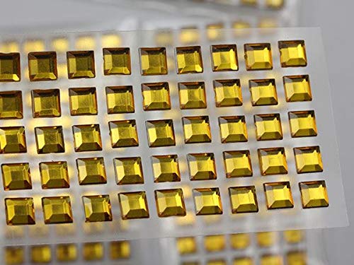 6 mm Bernstein LQ32 quadratische selbstklebende Acryl-Strasssteine, Kunststoff-Edelsteine, zum Aufkleben auf Körperschmuck, für selbstgemachte Karten und Einladungen, Basteln, Glitzer-Aufkleber, 5 6 mm Bernstein LQ32 quadratische selbstklebende Acryl-Strasssteine, Kunststoff-Edelsteine, zum Aufkleben auf Körperschmuck, für selbstgemachte Karten und Einladungen, Basteln, Glitzer-Aufkleber, 5 von Allstarco