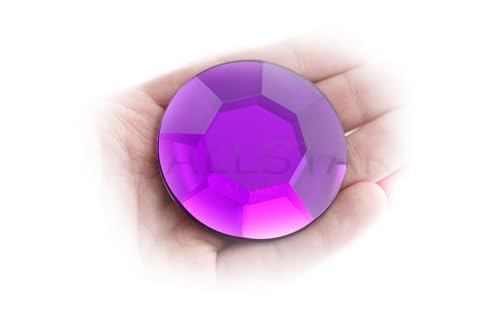 60 mm violetter Amethyst H105 große Acryl-Strasssteine mit flacher Rückseite für Cosplay, Kostüme, Requisiten, Verzierungen, Kunststoff-Edelsteine, Dekor-Schmuck – 2 Stück von Allstarco