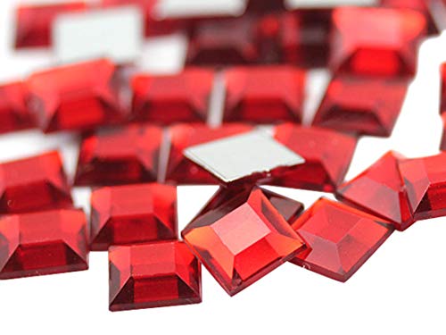 8 MM Ruby A05 Flache Rückseite Acryl Jewels hochwertigem Pro Grade – 75-teilig quadratisch von Allstarco