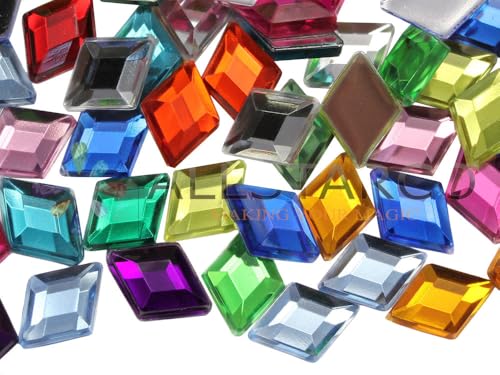 Allstarco 10x7mm Gemischte Farben Flache Rückseite Diamant Acryl-Strass Kunststoffedelsteine für Schmuckherstellung, Kostümschmuck, Cosplay-Verzierungen - 300 Stück Allstarco 10x7mm Gemischte Farben Flache Rückseite Diamant Acryl-Strass Kunststoffedelsteine für Schmuckherstellung, Kostümschmuck, Cosplay-Verzierungen - 300 Stück von Allstarco