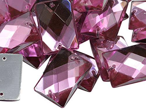 Allstarco 14 x 10 mm Rosa Lt. CH13 Flache Rückseite Rechteck zum Aufnähen, Kunststoff-Acryl-Strasssteine mit Löchern zum Nähen, Kleidungsverzierungen, Kostüm-Cosplays, 70 Stück Allstarco 14 x 10 mm Rosa Lt. CH13 Flache Rückseite Rechteck zum Aufnähen, Kunststoff-Acryl-Strasssteine mit Löchern zum Nähen, Kleidungsverzierungen, Kostüm-Cosplays, 70 Stück von Allstarco