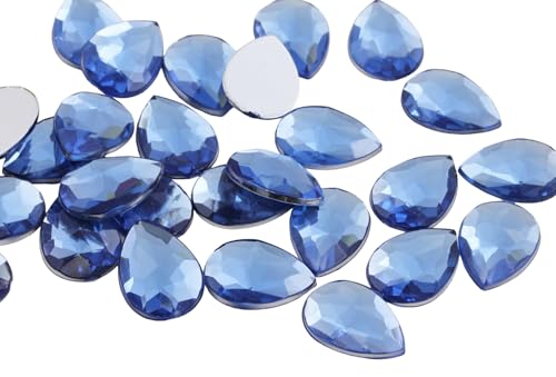 Allstarco 18 x 13 mm, blauer heller Saphir, H118, flache Rückseite, tropfenförmige Acryl-Strasssteine, Kunststoff-Edelsteine für Schmuckherstellung, Kostüme, Schmuck, Cosplay, Kartenherstellung, Allstarco 18 x 13 mm, blauer heller Saphir, H118, flache Rückseite, tropfenförmige Acryl-Strasssteine, Kunststoff-Edelsteine für Schmuckherstellung, Kostüme, Schmuck, Cosplay, Kartenherstellung, von Allstarco