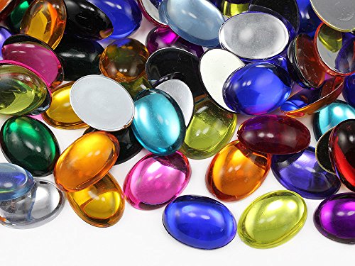 Allstarco 18 x 13 mm, flache Rückseite, ovale Acryl-Cabochons, Strasssteine, Kunststoff-Edelsteine, Verzierungen für Handwerk, Kostüme, Karteneinladungen, Schmuck, Cosplay, 100 Allstarco 18 x 13 mm, flache Rückseite, ovale Acryl-Cabochons, Strasssteine, Kunststoff-Edelsteine, Verzierungen für Handwerk, Kostüme, Karteneinladungen, Schmuck, Cosplay, 100 von Allstarco