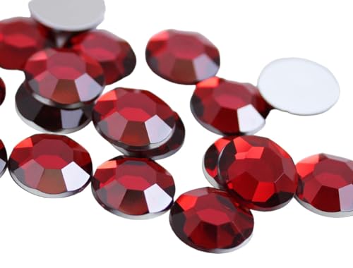 Allstarco 20mm Red Ruby H103 Flat Back Acrylic Rhinestones Cosplay Plastic Gems Embelishments Jewelry Making Crafts Scrapbooking Costume Jewels - 20 Pieces von Allstarco