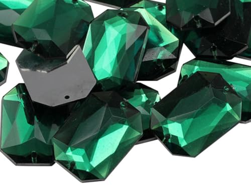 Allstarco 25 x 18 mm grüner Smaragd CH18 flache Rückseite achteckige Perlen zum Aufnähen, Kunststoff-Acryl-Strasssteine mit Löchern zum Nähen, Kleidungsverzierungen, Kostüm-Cosplays, 20 Stück Allstarco 25 x 18 mm grüner Smaragd CH18 flache Rückseite achteckige Perlen zum Aufnähen, Kunststoff-Acryl-Strasssteine mit Löchern zum Nähen, Kleidungsverzierungen, Kostüm-Cosplays, 20 Stück von Allstarco