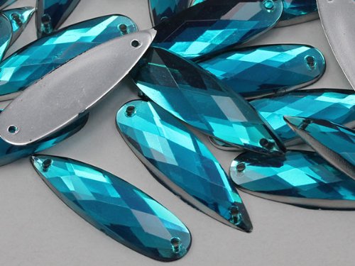 Allstarco 28x8mm Blau Aqua CH24 Flache Rückseite Tropfenform-Nähperlen aus Kunststoff-Acrylstrasssteinen für Handwerk, mit Löchern zum Nähen, Bekleidungszierde, Kostüm-Cosplays - 30 Stück Allstarco 28x8mm Blau Aqua CH24 Flache Rückseite Tropfenform-Nähperlen aus Kunststoff-Acrylstrasssteinen für Handwerk, mit Löchern zum Nähen, Bekleidungszierde, Kostüm-Cosplays - 30 Stück von Allstarco
