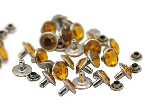 Allstarco 8mm Gold Topaz H107 Acrylic Rhinestone Rivets for Garments Leather, Sewing and Crafts DIY Jewelry Making in Bulk Bracelet Handbags Flipflops - 100 Pieces Allstarco 8mm Gold Topaz H107 Acrylic Rhinestone Rivets for Garments Leather, Sewing and Crafts DIY Jewelry Making in Bulk Bracelet Handbags Flipflops - 100 Pieces von Allstarco
