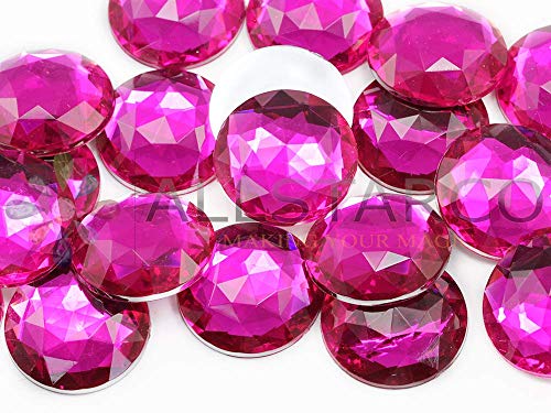 Allstarco Acryl-Schmucksteine, 25 mm, Flache Rückseite, 20 Stück 25mm Pink Fuchsia H108 Allstarco Acryl-Schmucksteine, 25 mm, Flache Rückseite, 20 Stück 25mm Pink Fuchsia H108 von Allstarco