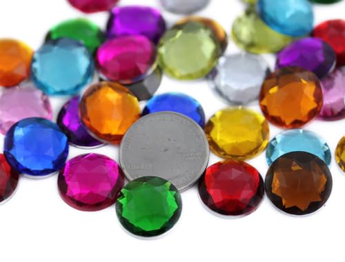 18mm Flat Back Round Acrylic Rhinestones Jewels Plastic Gems Embelishments for Cosplay/Costumes Jewelry Making - 100 Pieces (Assorted Colors Pack) 18mm Flat Back Round Acrylic Rhinestones Jewels Plastic Gems Embelishments for Cosplay/Costumes Jewelry Making - 100 Pieces (Assorted Colors Pack) von Allstarco