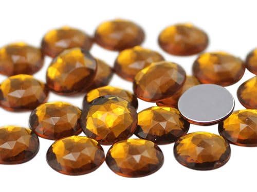 Allstarco Acryl-Strasssteine mit flacher Rückseite, 18 mm, rund, Kunststoff, Verzierungen für Cosplay/Kostüme, Schmuckherstellung, 30 Stück (brauner Rauchtopas A22) von Allstarco