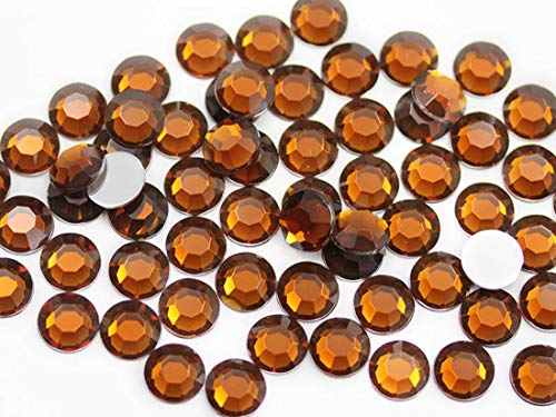 Allstarco SS21 Acryl-Strasssteine, Flache Rückseite, 5 mm, 1000 Stück Brown Smokey Topaz H113 von Allstarco