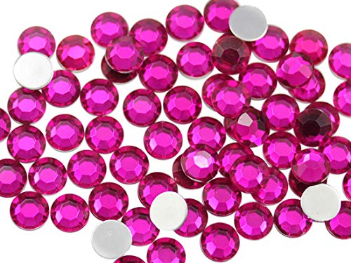 Allstarco SS30 Strasssteine, Acryl, Flache Rückseite, 6 mm, 1000 Stück Pink Fuchsia A27 von Allstarco
