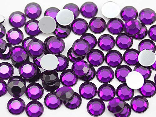 Allstarco SS34 Strasssteine, Acryl, flache Rückseite, 7 mm, 1000 Stück Purple Amethyst .Nat02 von Allstarco
