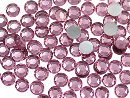 Allstarco SS34 Strasssteine, Acryl, flache Rückseite, 7 mm, 1000 Stück Rose Lite .Rs72 von Allstarco