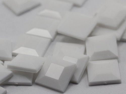 Flat Back Square Acrylic Rhinestones 15mm Plastic Gems Costume Jewels Embelishments For Jewelry Making - 30 Pieces (White Chalk .WHT) von Allstarco