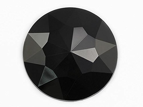 KraftGenius Allstarco Acryl-Strasssteine mit flacher Rückseite, 50 mm, extra groß, rund, Kunststoff, für Kostüme, Cosplay, Schmuck, professionelle Verzierungen, 4 Stück (Jet Black H101) von Allstarco